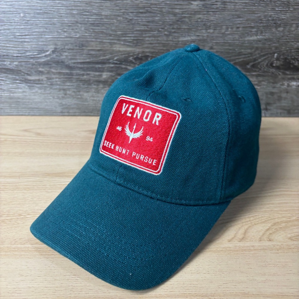 Venor Hat Cap Strap Back Green Blue Teal‎ Seek Hunt Pursue One Size Adjustable
